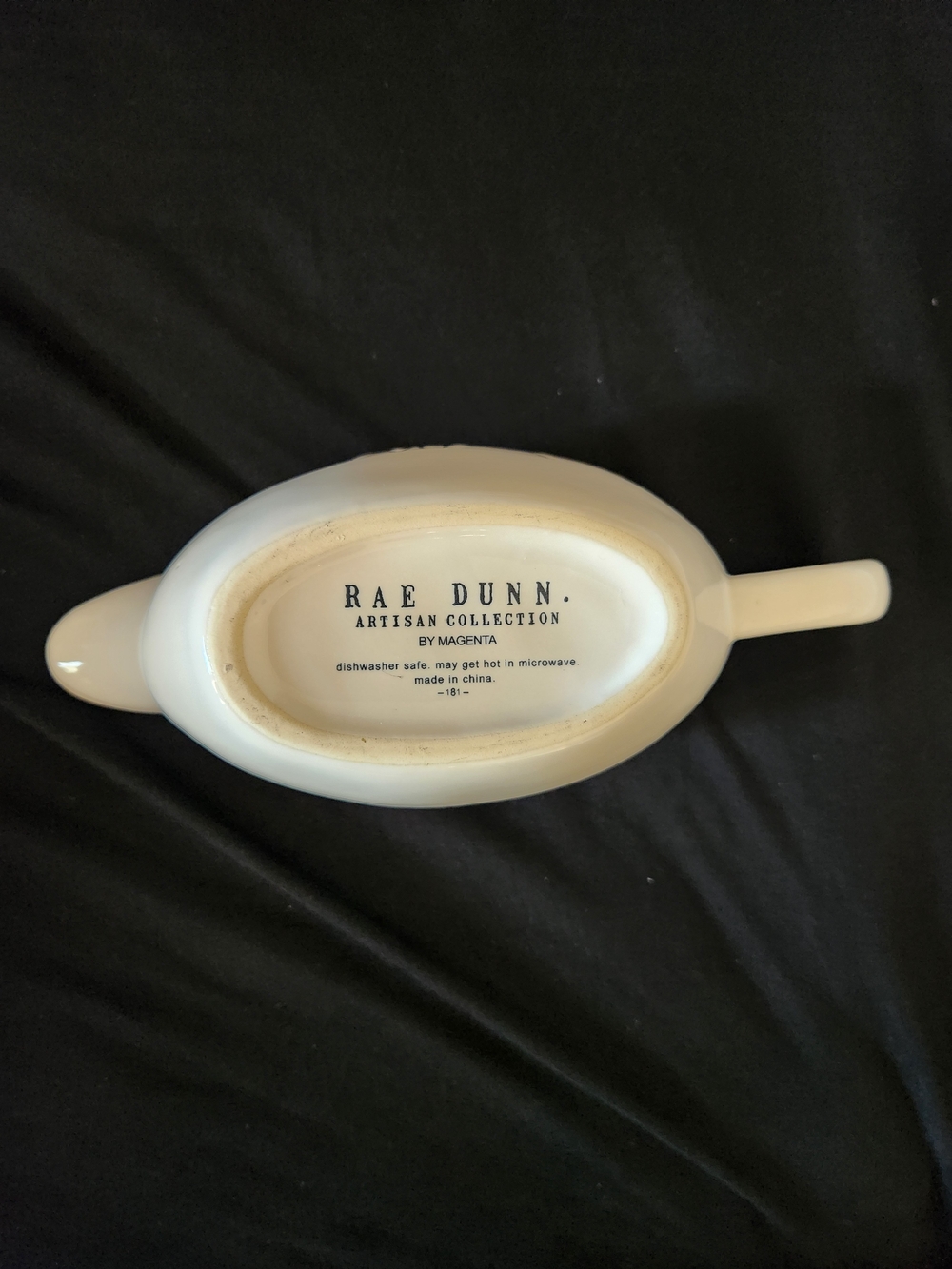 Rae Dunn White 'YUM' Ceramic Gravy Boat - Picture 7 of 7